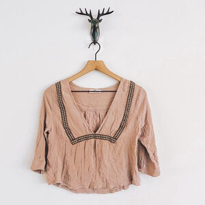 Elodie Women’s Mauve Blouse Top Size Small